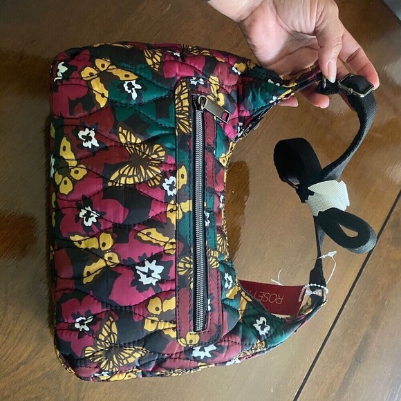 ROSETTI Floral Butterfly Shoulder Bag Lightweight with Strap Multicolor Zip New - Picture 9 of 16